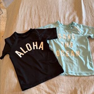 Aloha and Save the Ocean UPF swim shirts